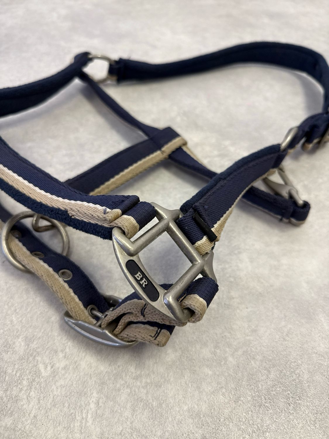 BR halster set met touw blauw cob