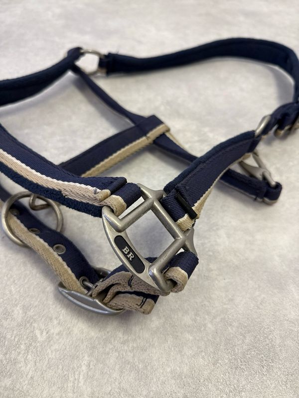 BR halster set met touw blauw cob