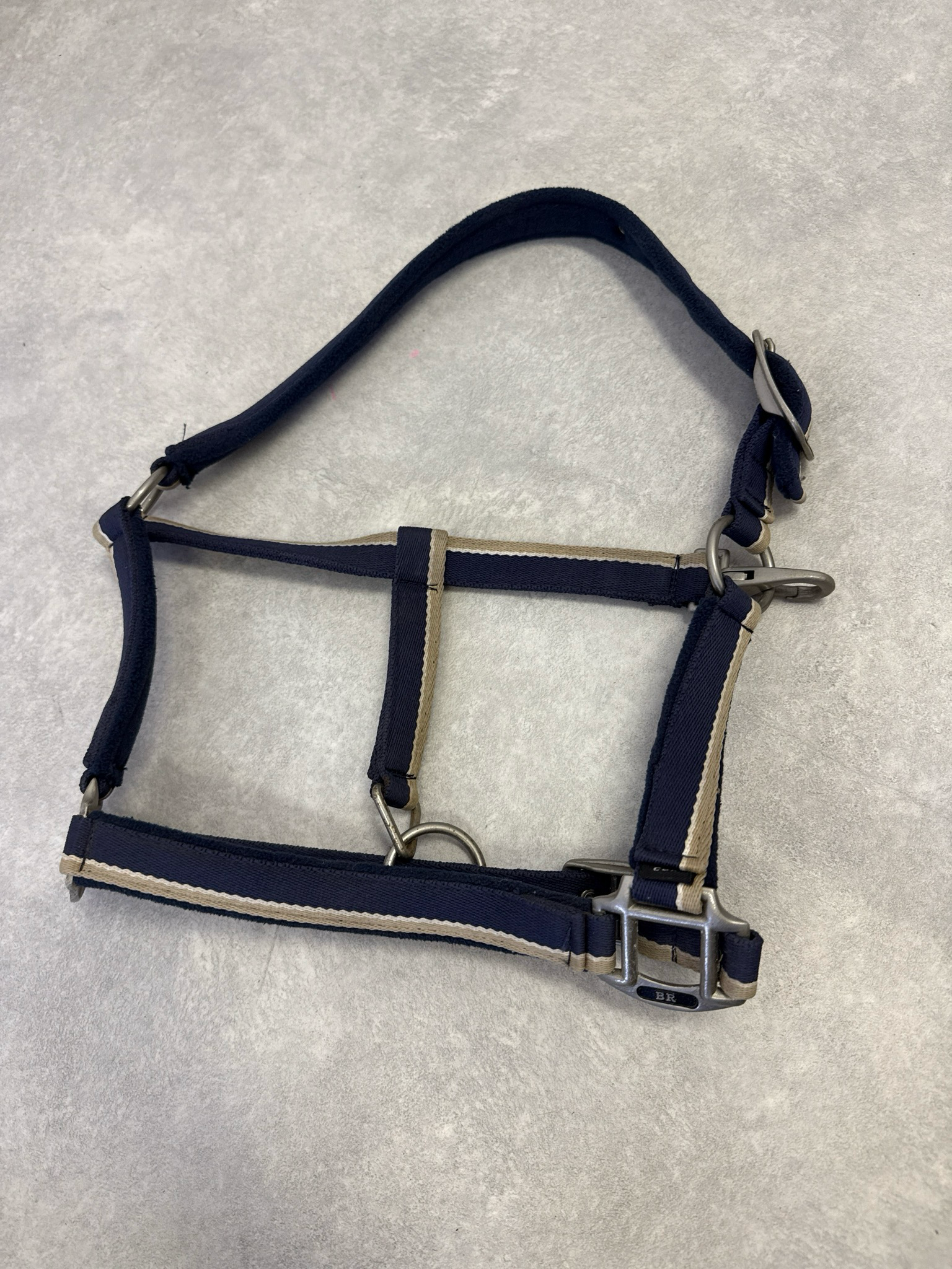 BR halster set met touw blauw cob