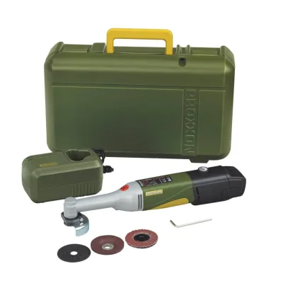 Proxxon Micromot Accu-Lange hals haakse slijper LHWA incl. snellader + Li-Ionen-Accu