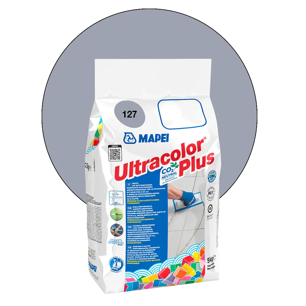 Mapei Ultracolor Plus - 127 Arctisch Grijs, 5 kg
