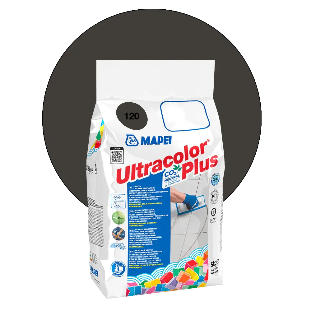 Mapei Ultracolor Plus - 120 Zwart, 5 kg