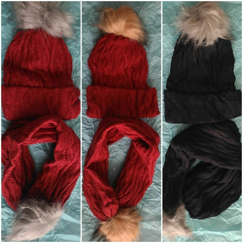 Knit Hat & Scarf sets