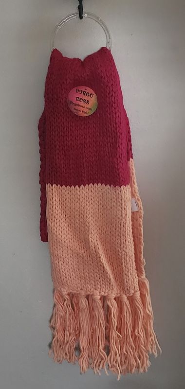 Pink Knit Scarf