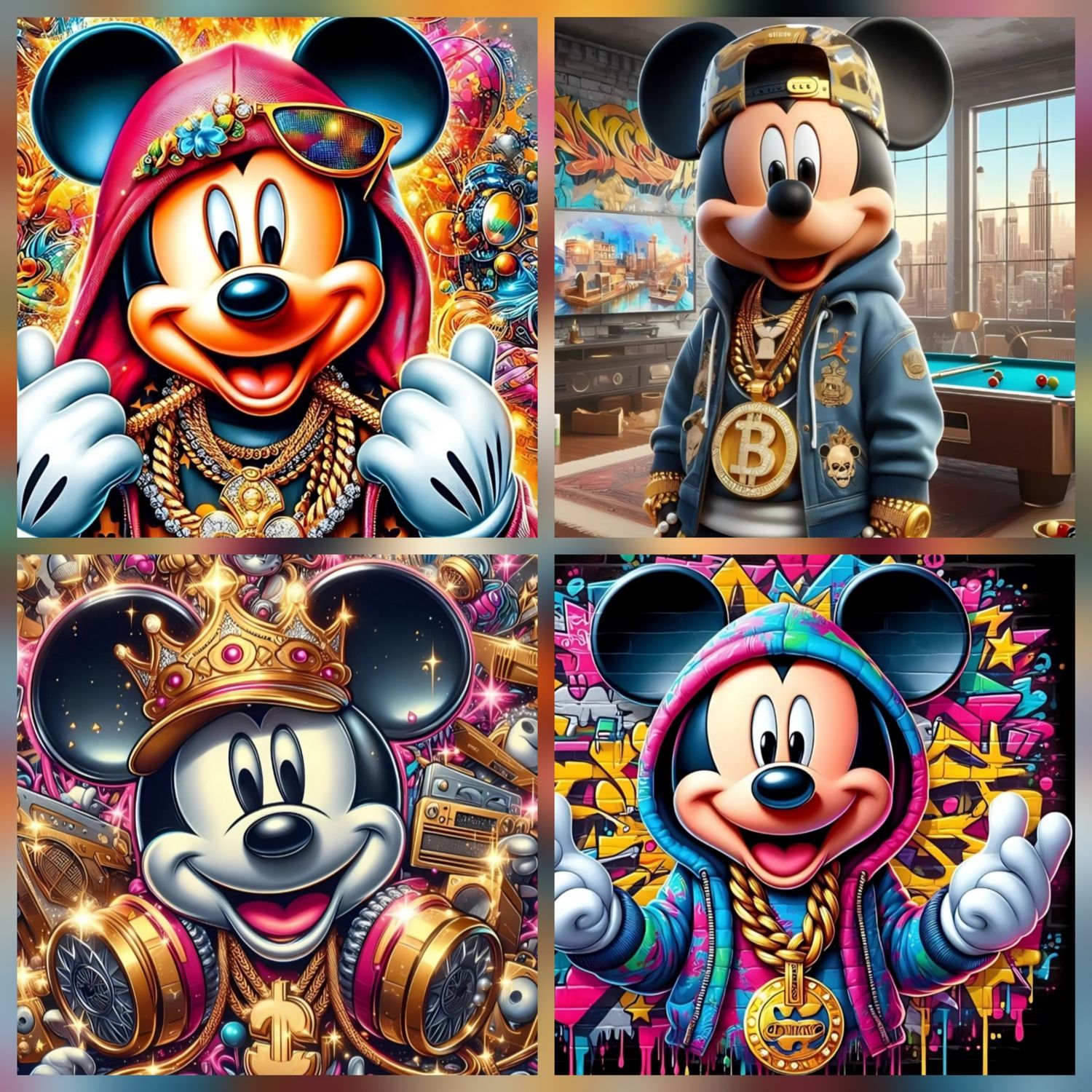 Bling & Drip Mickey & Minnie 20oz Tumblers 