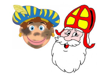 Sinterklaas en Roetveeg Pieten kort bezoek 15 minuten