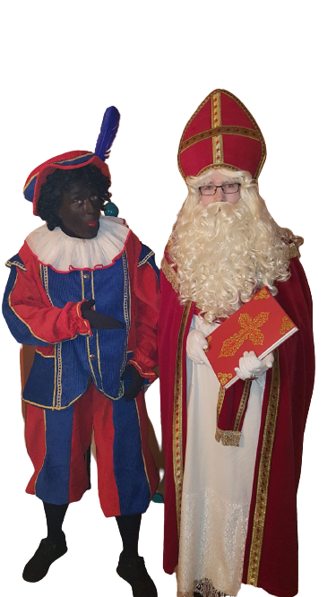 Sinterklaas en Zwarte Piet half uur op bezoek