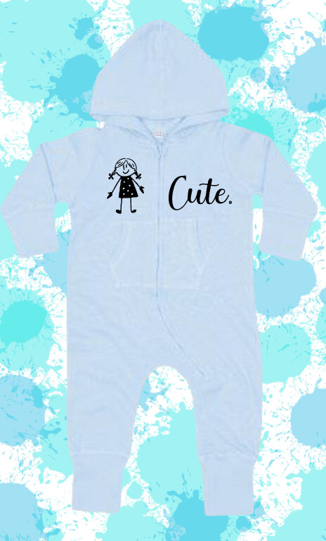 Cute Baby All In One dusty blue