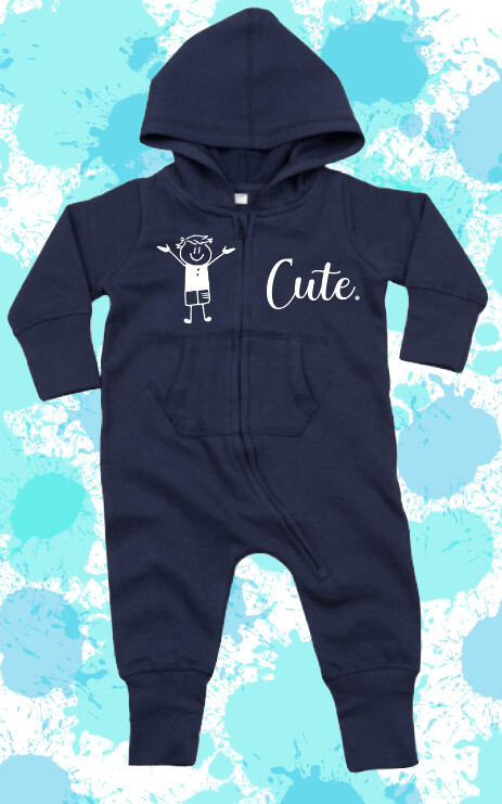 Cute Baby All In One nautical navy