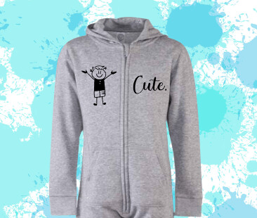 Cute Mini Kids All In One heather grey