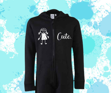 Cute Mini Kids All In One zwart
