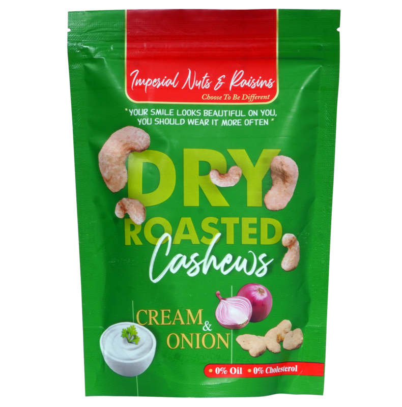 Cream &amp; Onion Cashew Nuts 80Gms