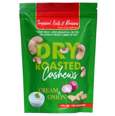 Cream &amp; Onion Cashew Nuts 80Gms