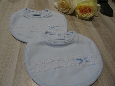 Set blauwe slabbetjes