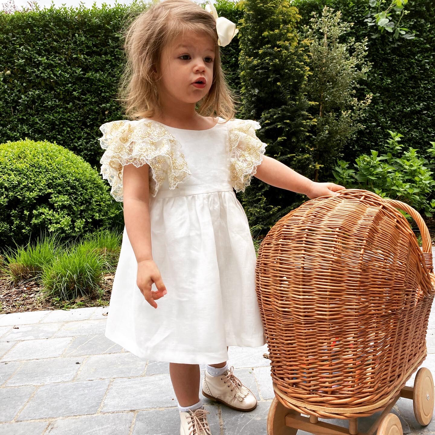 Kleedje Luxury Linnen Be Chic - Ivoor