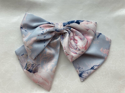 Blue Silk Bow