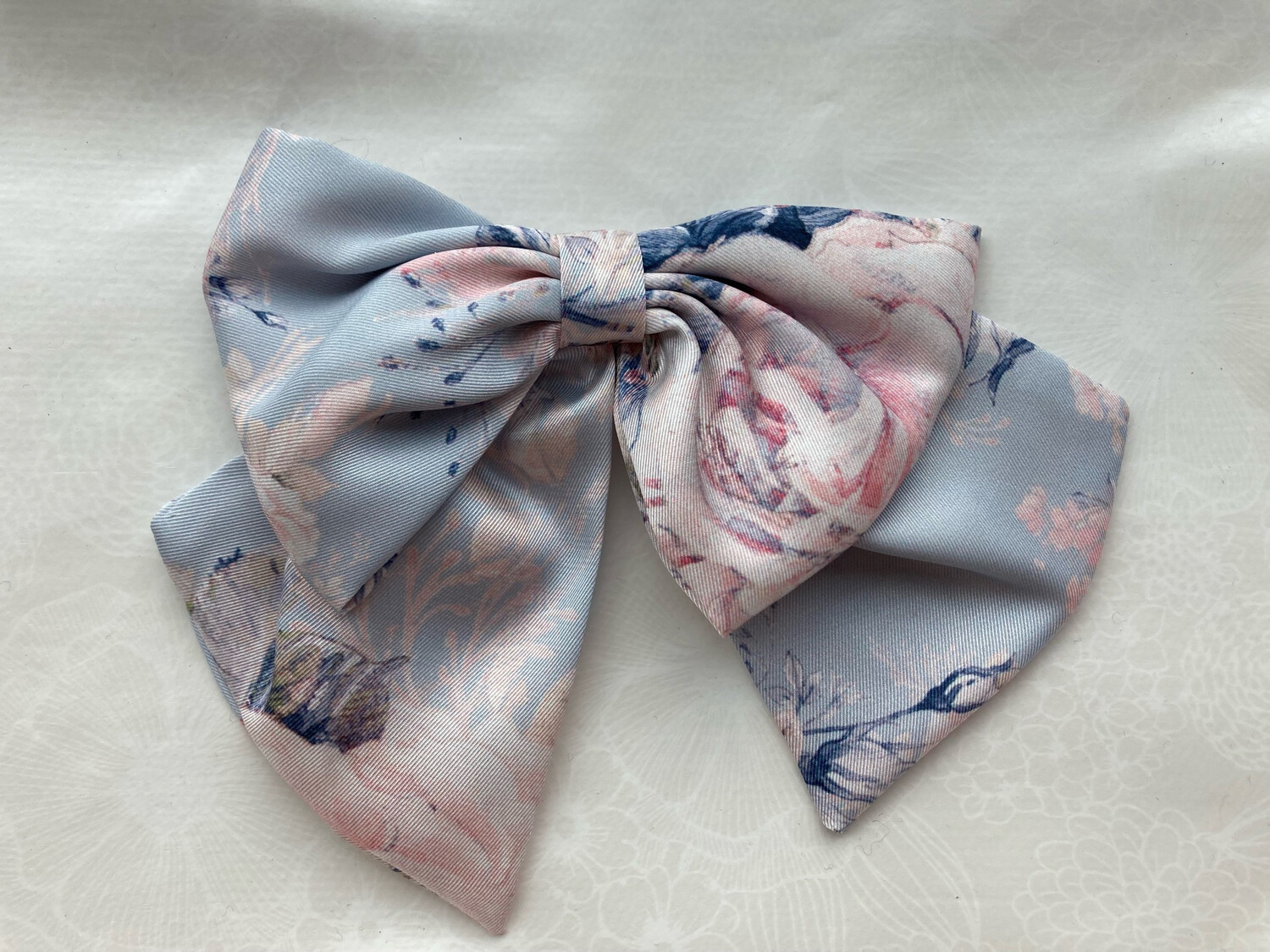 Blue Silk Bow