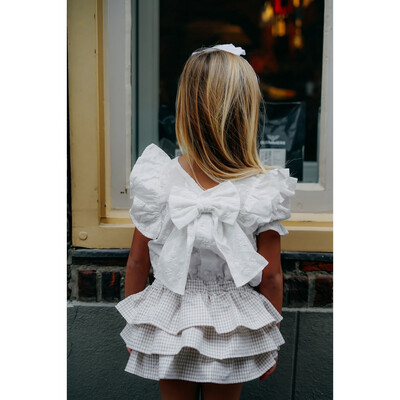 Blouse Broderie White Bow