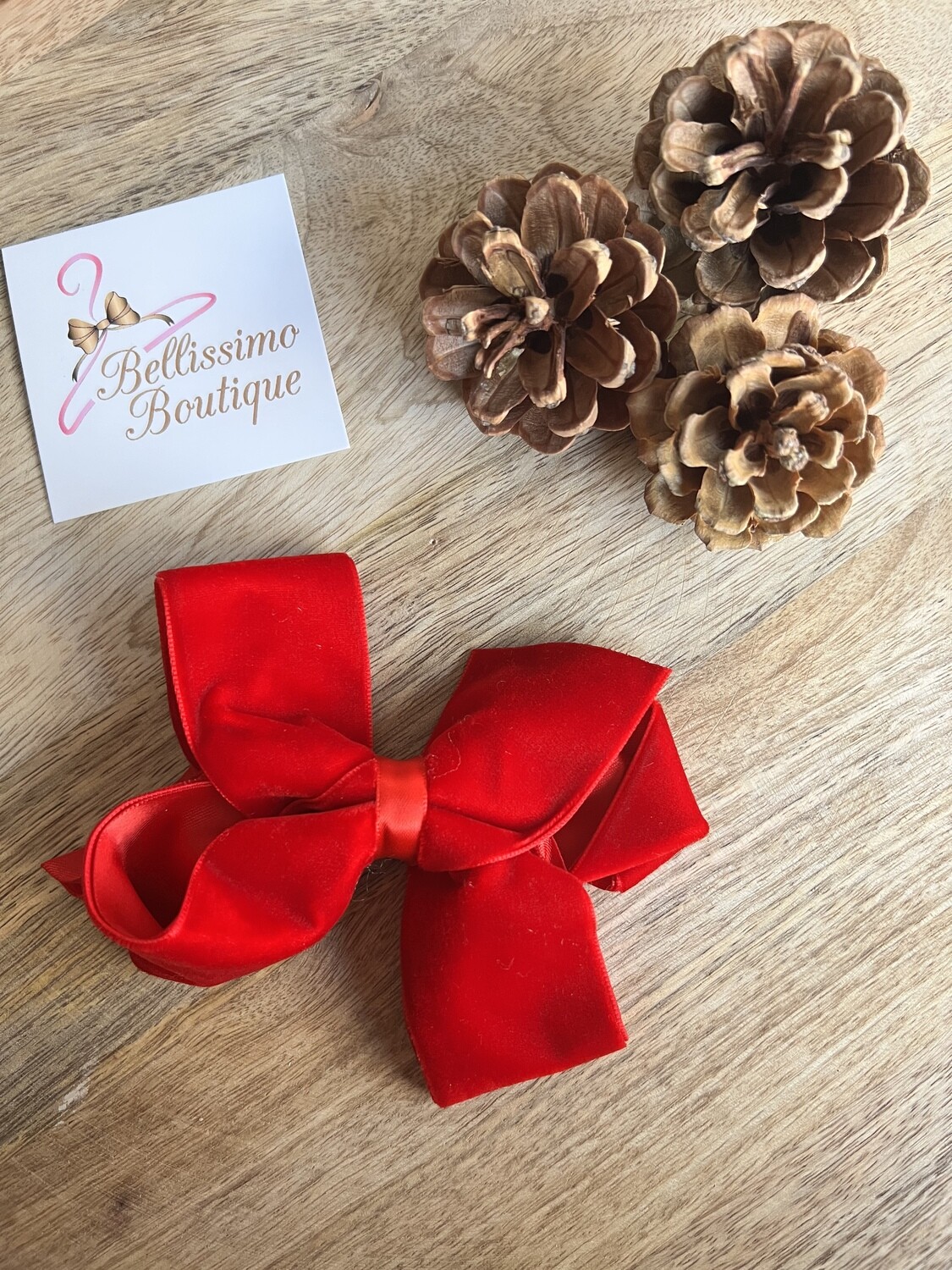 Velvet XL strik Pluisjes - Rood
