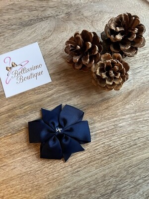 Louiza strik Pluisjes - Donkerblauw