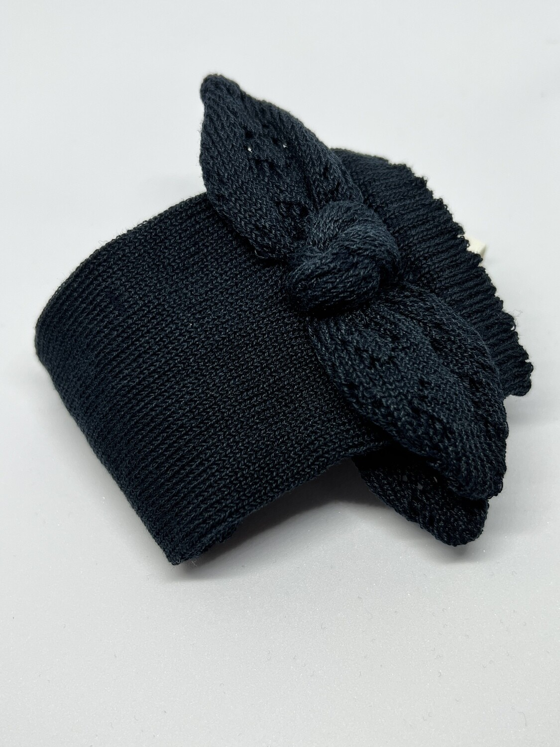 Kniekous met geknoopte strik Meia Pata - donkerblauw