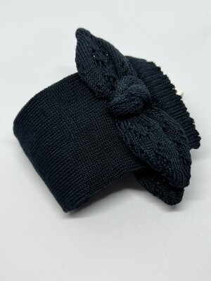 Kniekous met geknoopte strik Meia Pata - donkerblauw