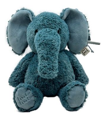 Knuffel ‘Elly de olifant’ - M 26 cm - Label Label - Blauw