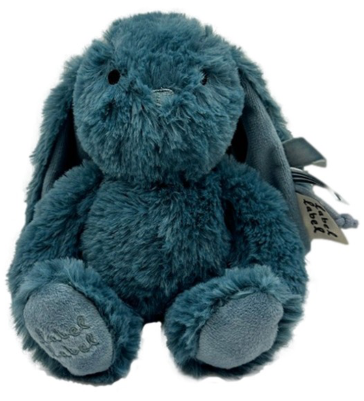 Knuffel ‘Rosa het konijn’ - S 15 cm - Label Label - Blauw