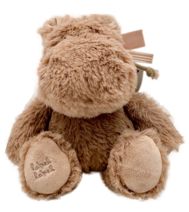 Knuffel &#39;Harvey het nijlpaard&#39; - S 15 cm - Label Label - Nougat