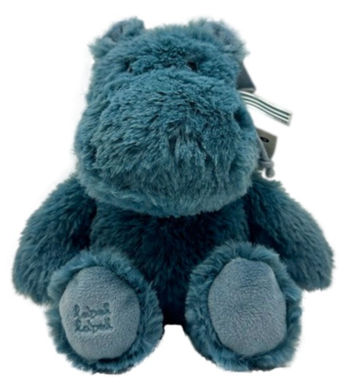 Knuffel ‘Harvey het nijlpaard’ - S 15 cm - Label Label - Blauw
