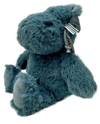 Knuffel ‘Harvey het nijlpaard’ - S 15 cm - Label Label - Blauw