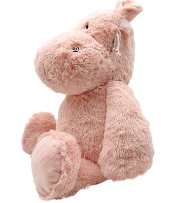 Knuffel ‘Harvey het nijlpaard’ - L 34 cm - Label Label - Roze