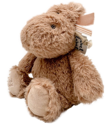 Knuffel ‘Harvey het nijlpaard’ - S 15 cm - Label Label - Nougat