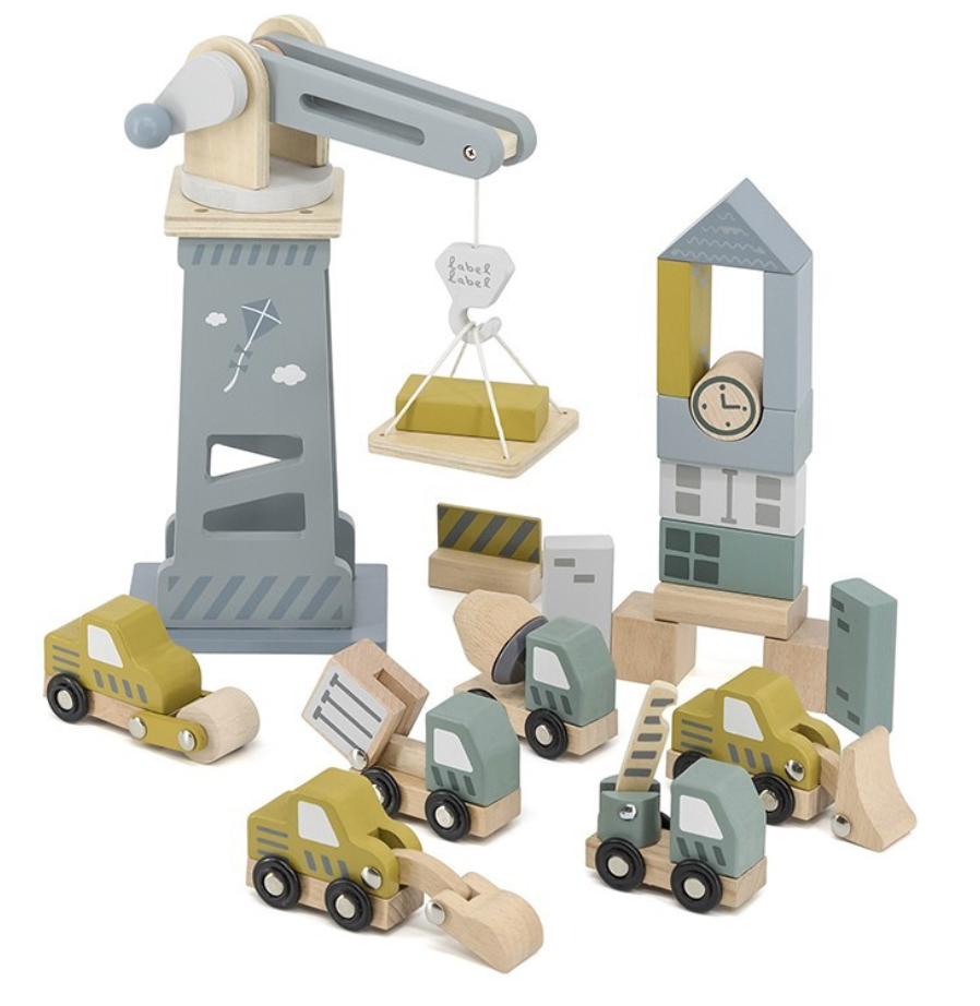 Construction Site - Label Label - Blauw