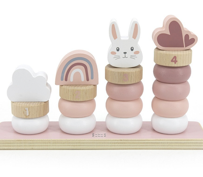 Little stacking rings - Label Label - Roze