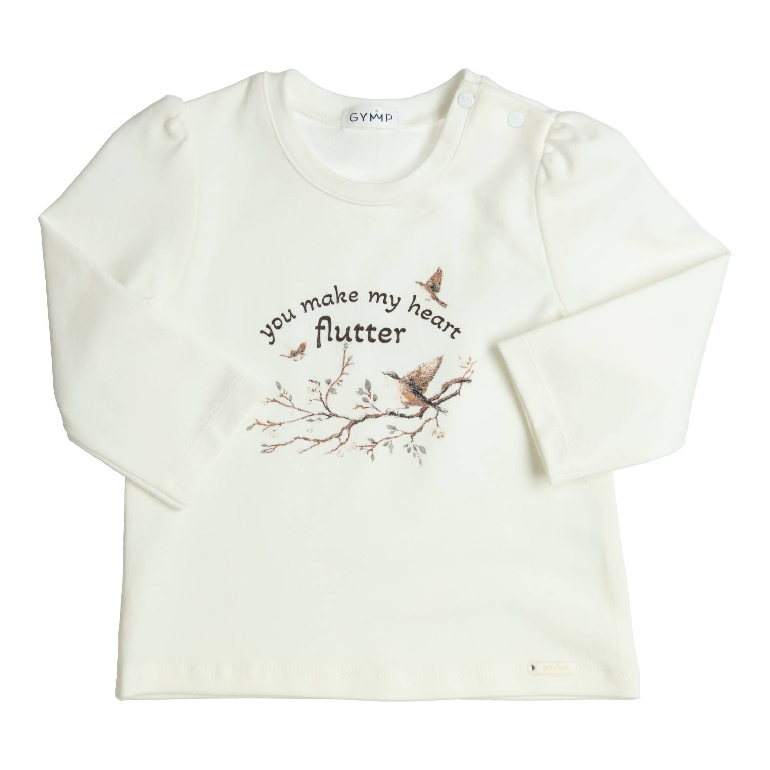 Longsleeve Aerodoux ‘You make my heart flutter - ivoor - Gymp