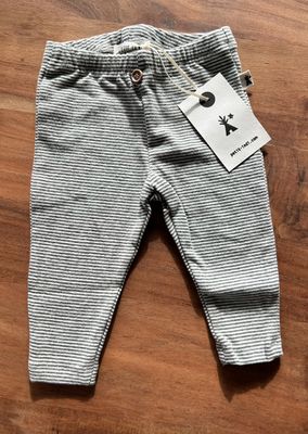 Legging - Petit Indi - gestreept ivoor/grijs