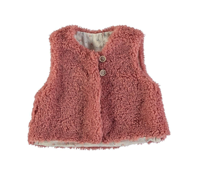 Omkeerbare bodywarmer Petit Indi - roze