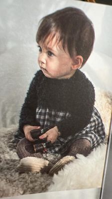 Kleedje Petit Indi - donkerblauw met geruit rokje