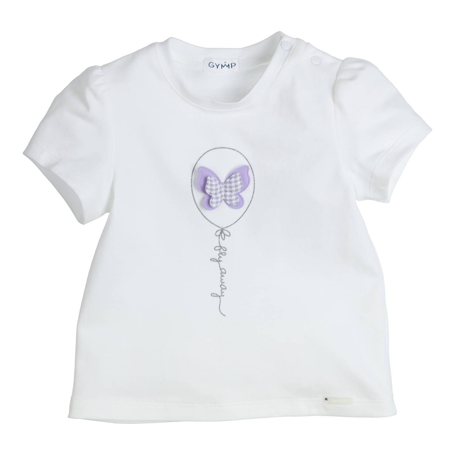 Shirt Aerobic White (Vlinder) - Gymp