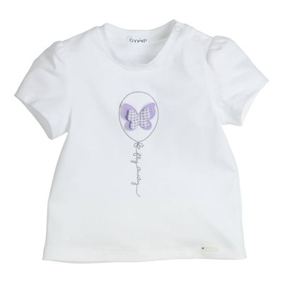 Shirt Aerobic White (Vlinder) - Gymp