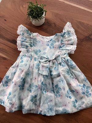 Kleedje Saphira (Chiffon) - Cordel - Pastelgroen/Roze