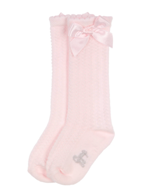 Kniekous met strik - oud-roze - Gymp