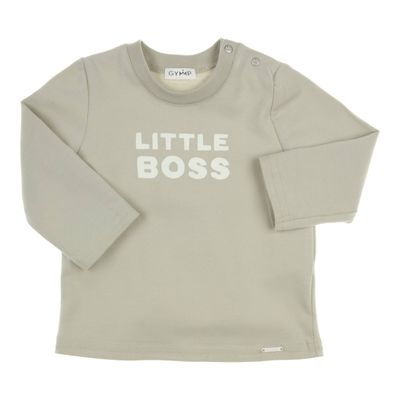 BOYS Longsleeve Little Boss - Pale Green - Gymp