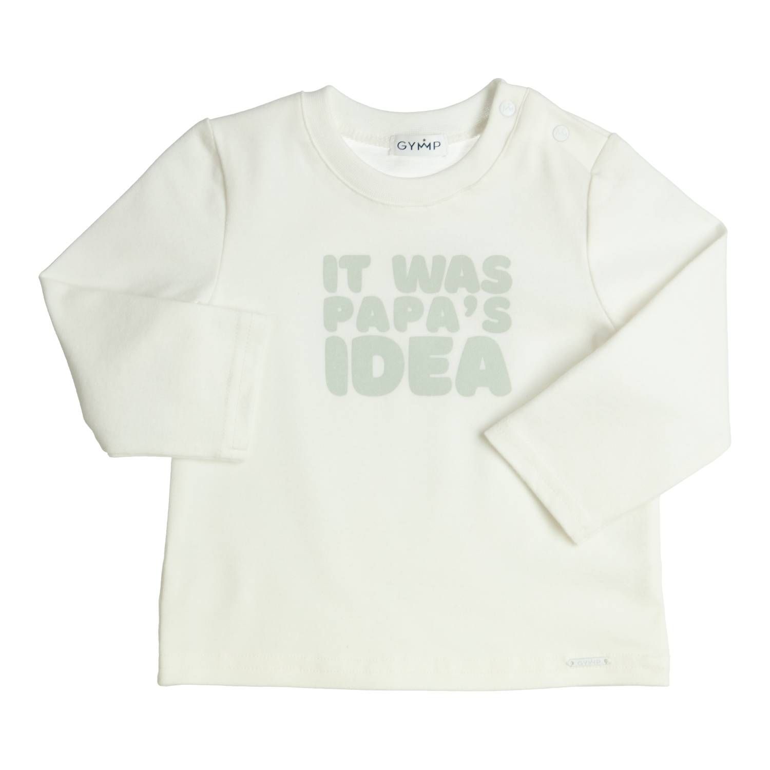 BOYS Longsleeve ‘It was papa’s Idea’ - Off white - Gymp