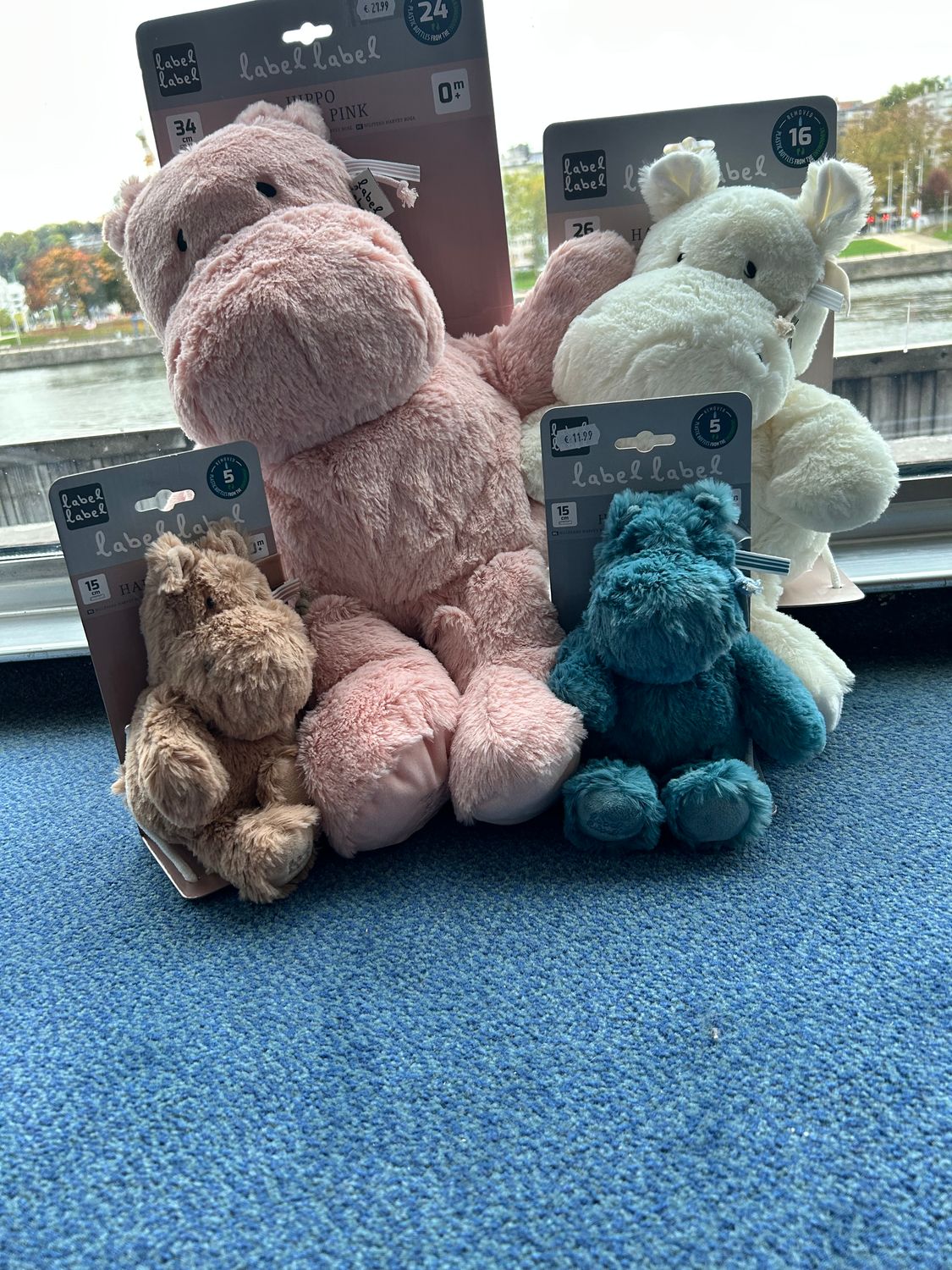 Knuffel &#39;Harvey het nijlpaard&#39; - S 15 cm