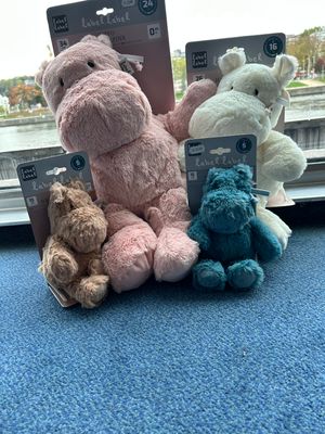 Knuffel &#39;Harvey het nijlpaard&#39; - S 15 cm