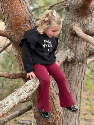 Flaired Pants - Bordeaux - Kiezeltje