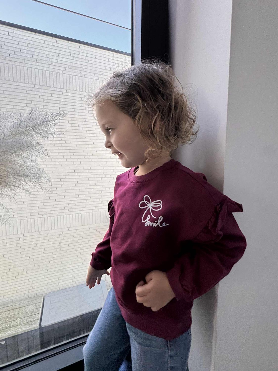 Trui Smile - Bordeaux - Kiezeltje