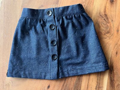 Rokje Jeans met glitters - blauw - Kiezeltje